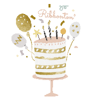 Celebrating Happy Birthday Sticker by Ribbonton