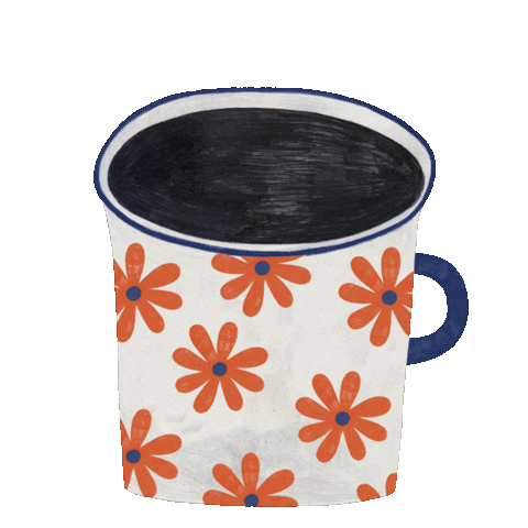 daria_solak_illustrations giphyupload hot coffee mug Sticker