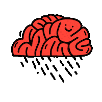 Brain Depression Sticker by neuenarrative