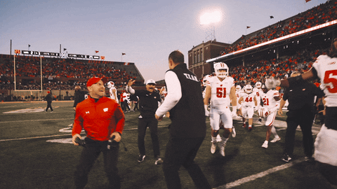College Football Hug GIF by Wisconsin Badgers
