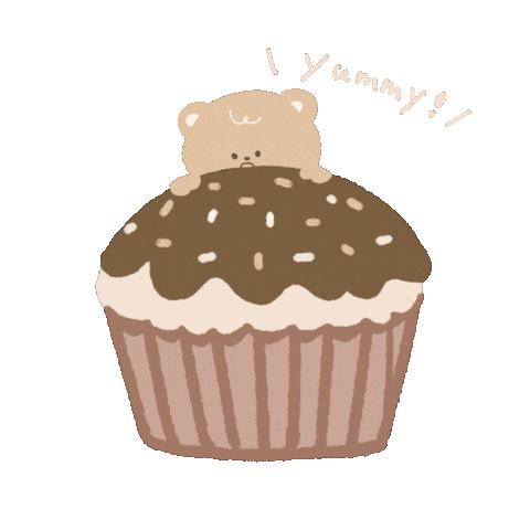 くま Eating Sticker