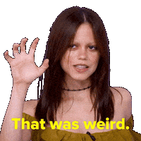 Awkward Jenna Ortega Sticker by BuzzFeed