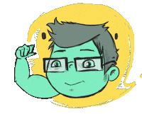 Glasses Flexing Sticker