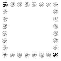 Black And White Flower Sticker