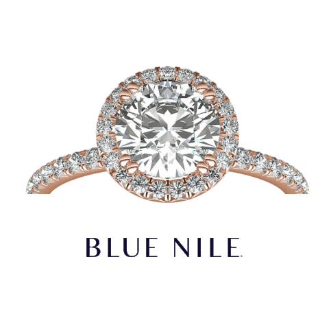 bluenilediamond diamond ring halo diamonds Sticker