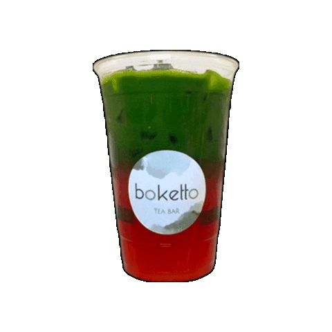 bokettoteabar giphygifmaker matcha watermelon sugar boketto Sticker