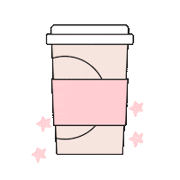 Pink Coffee Sticker by Kimberly Olson