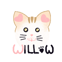 decabitssoftware cat kitty paw willow Sticker