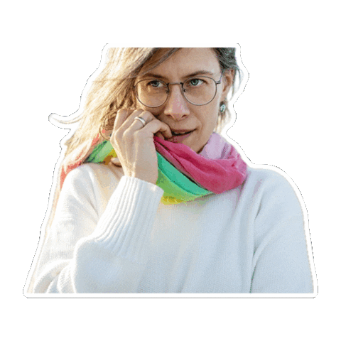 JannetteKneisel giphyupload scarf self portrait schal Sticker