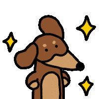 Proud Sausage Dog Sticker by Joguman Studio