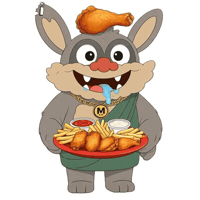 Hungry Fast Food Sticker