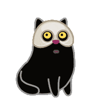 Angry Cat Sticker by Iconka.com