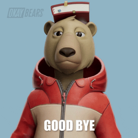 Waving See Ya GIF by Okay Bears