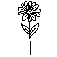 Daisy Flower Sticker