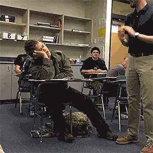 clapping student sleeping GIF