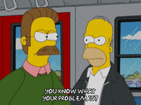 homer simpson fighting GIF