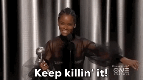 letitia wright encouragement GIF by 50th NAACP Image Awards