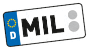 Mil Kennzeichen Sticker by Bayerischer Untermain