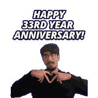 Happy 33Rd Anniversary Sticker