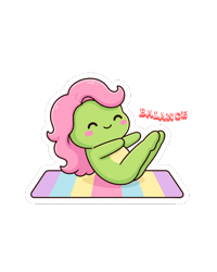 Pilates Balance Sticker by KuteCosmos | Home of Fruffy and 12 Kute Signs