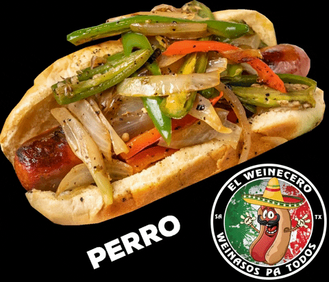 elweinecero giphygifmaker perro hot dog caliente GIF