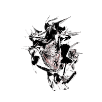 black 3d STICKER by Miron