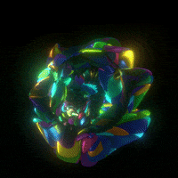 xponentialdesign rainbow flower colorful abstract GIF