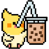lyt_pixel_planet pixel 8bit bubble boba Sticker