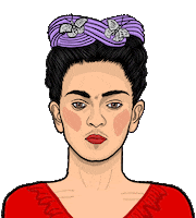 onaque eyes frida squint kahlo Sticker