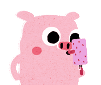 Pig Line Sticker by Tomemeeeeee
