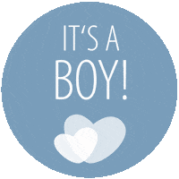 Its A Boy Heart Sticker by Shop Mame