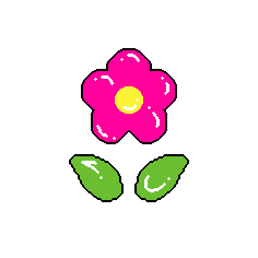 Pixel Flower Sticker