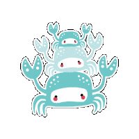 Afterswim ocean sea crab 수영 Sticker