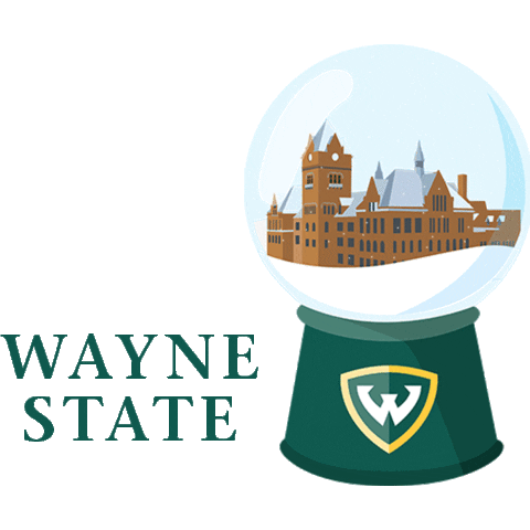 WayneStateCLAS winter graduation cap detroit Sticker