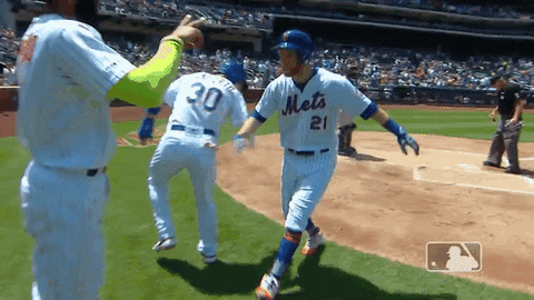 high five lets go GIF by New York Mets