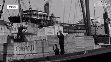 One Of The First Container Ships