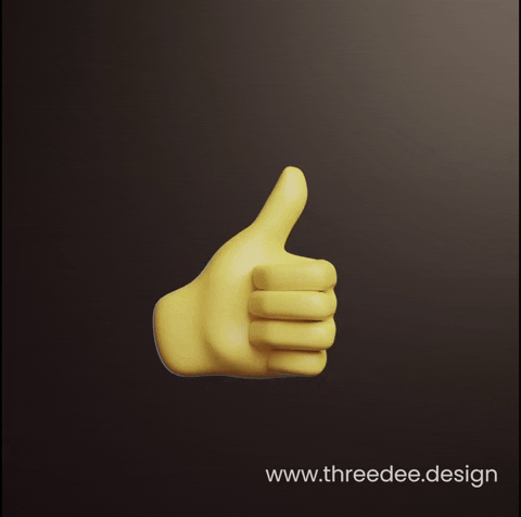 3D Thumbs Up GIF