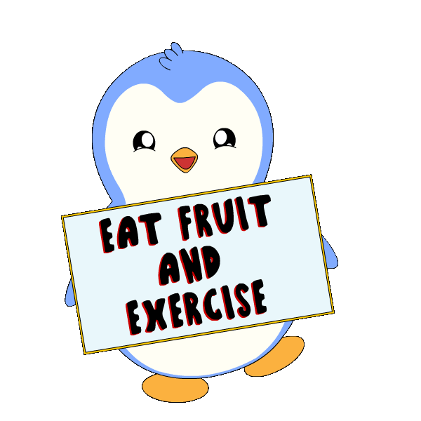 Gym Eating Sticker by Pudgy Penguins