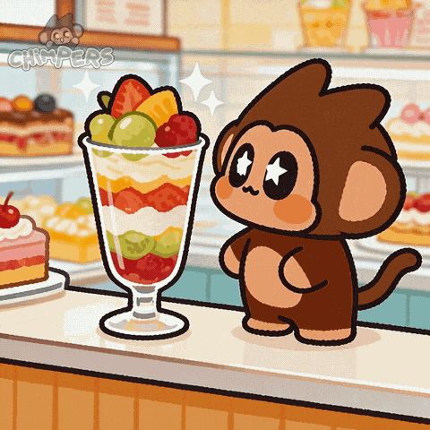 Monkey Fruit GIF by Chimpers