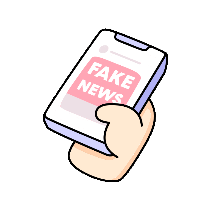Phone Fake News Sticker by Burnt Toast ®