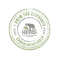 World Elephant Day Swimming Sticker by HERD Elephant Orphanage
