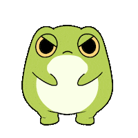 Angry Frog Sticker by Ordinary Frends