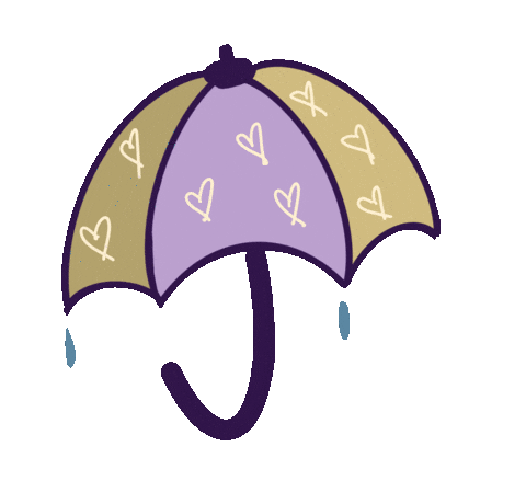 April Showers Hearts Sticker by James Madison University
