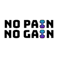 No Pain No Gain Sport Sticker by kolektyw.fit