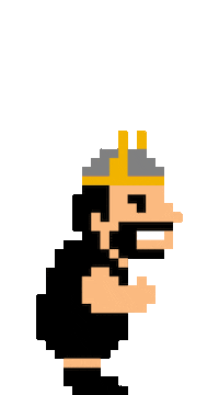 Jumping 8 Bit Sticker by University of Idaho