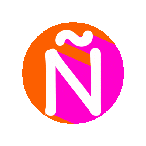 Pink Orange Sticker