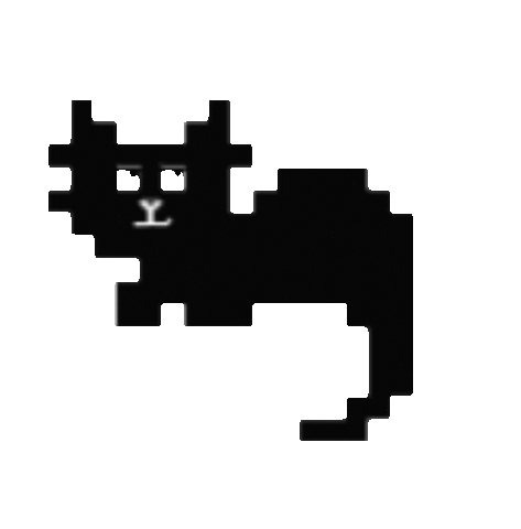 Cat Pixel Sticker by Cheapy xo