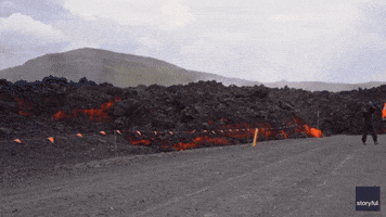 Lava From Iceland Eruption Engulfs Road to Grindavik
