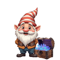 Crystals Cute Gnome Sticker