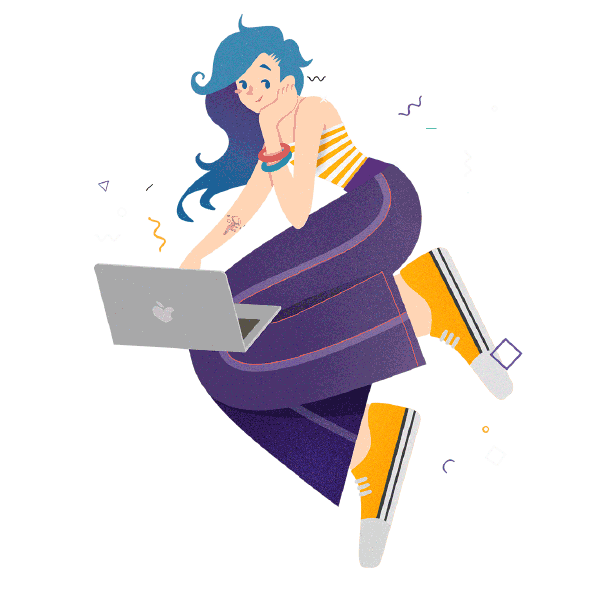 lunadesigncria giphyupload girl design computer Sticker